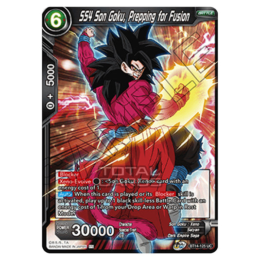 Dragon Ball Super - B14 - Cross Spirits - SS4 Son Goku, Prepping for Fusion - BT14-125