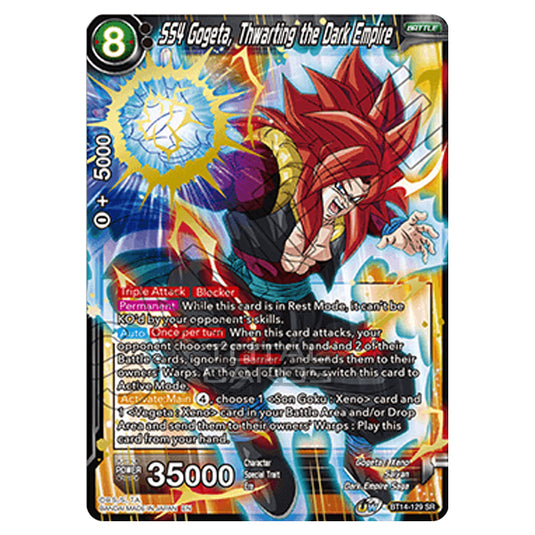 Dragon Ball Super - B14 - Cross Spirits - SS4 Gogeta, Thwarting the Dark Empire - BT14-129