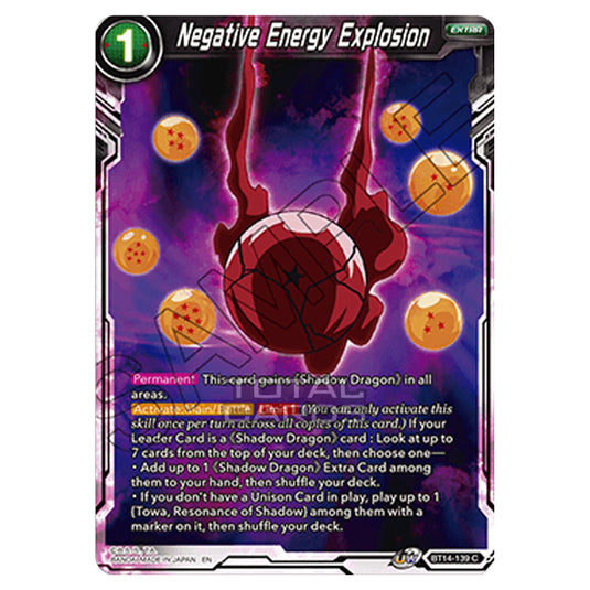 Dragon Ball Super - B14 - Cross Spirits - Negative Energy Explosion - BT14-139