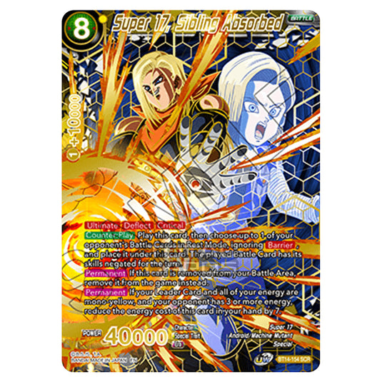 Dragon Ball Super - B14 - Cross Spirits - Super 17, Sibling Absorbed - BT14-154