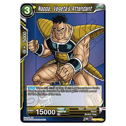 Dragon Ball Super - B03 - Cross Worlds - Nappa, Vegeta's Attendant - BT3-102