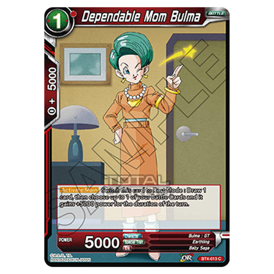 Dragon Ball Super - B04 - Colossal Warfare - Dependable Mom Bulma - BT4-013