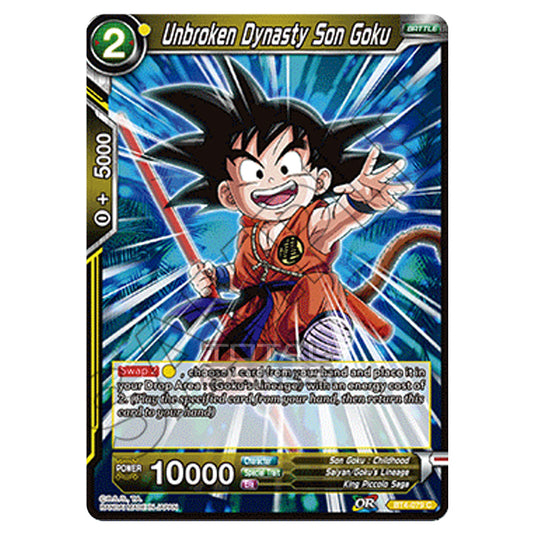 Dragon Ball Super - B04 - Colossal Warfare - Unbroken Dynasty Son Goku - BT4-079