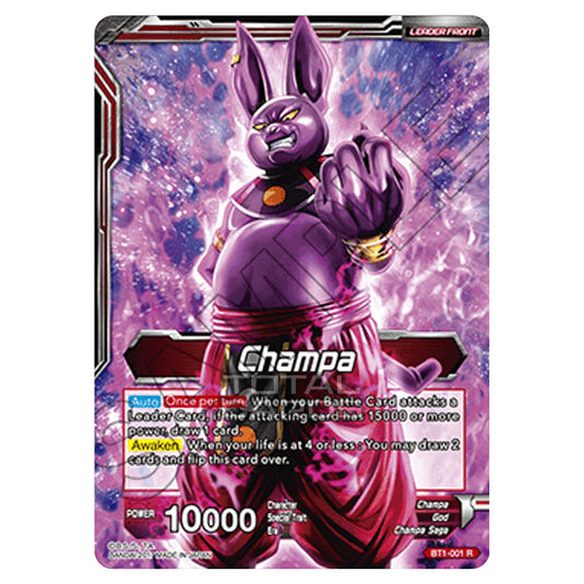 Dragon Ball Super - B01 - Galactic Battle - Champa - BT1-001