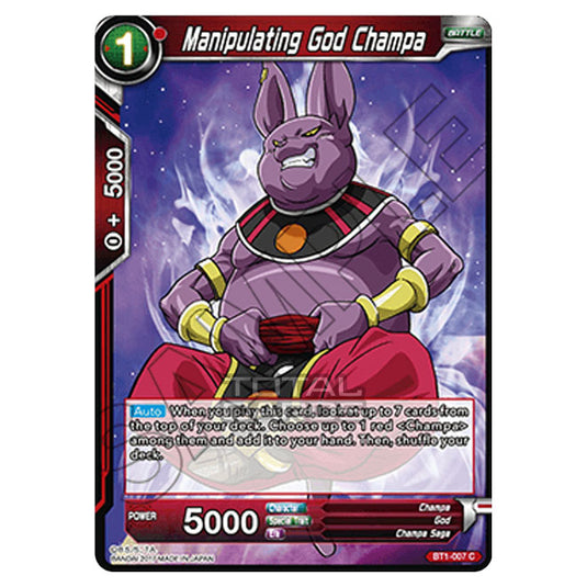 Dragon Ball Super - B01 - Galactic Battle - Manipulating God Champa - BT1-007