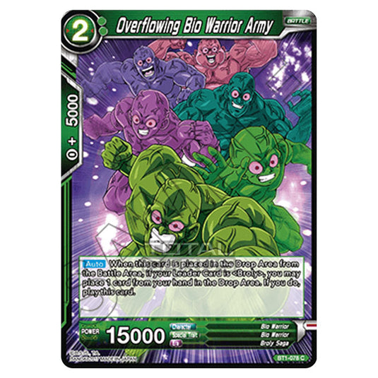 Dragon Ball Super - B01 - Galactic Battle - Overflowing Bio Warrior Army - BT1-078