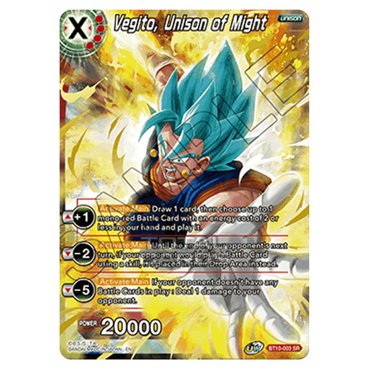 Dragon Ball Super - B10 - Unison Warrior Series - Rise of the Unison Warrior - Vegito, Unison of Might - BT10-003