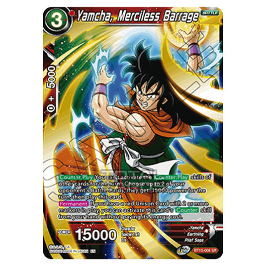 Dragon Ball Super - B10 - Unison Warrior Series - Rise of the Unison Warrior - Yamcha, Merciless Barrage - BT10-008