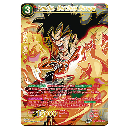 Dragon Ball Super - B10 - Unison Warrior Series - Rise of the Unison Warrior - Yamcha, Merciless Barrage - BT10-008_SPR