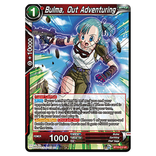 Dragon Ball Super - B10 - Unison Warrior Series - Rise of the Unison Warrior - Bulma, Out Adventuring - BT10-012