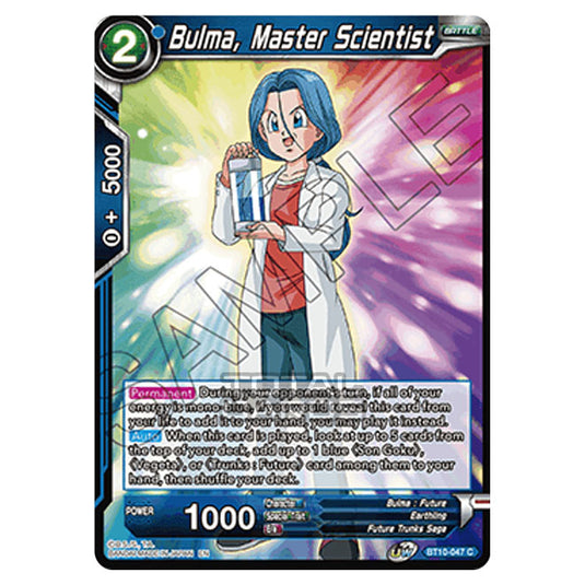 Dragon Ball Super - B10 - Unison Warrior Series - Rise of the Unison Warrior - Bulma, Master Scientist - BT10-047