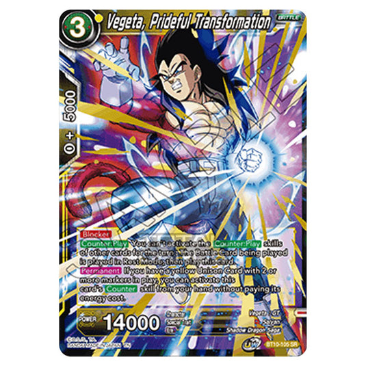 Dragon Ball Super - B10 - Unison Warrior Series - Rise of the Unison Warrior - Vegeta, Prideful Transformation - BT10-105