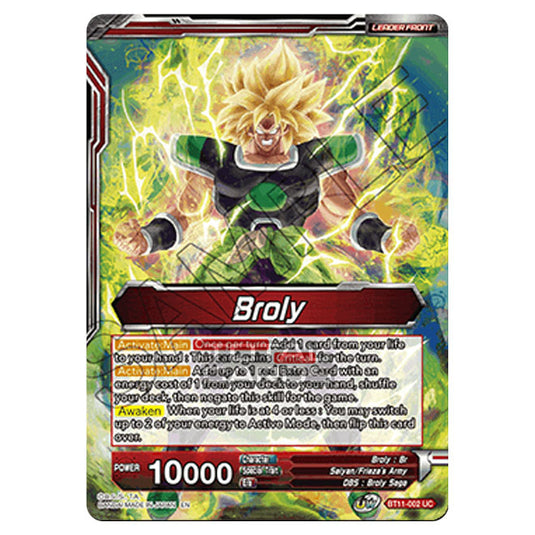 Dragon Ball Super - B11 - Vermilion Bloodline - Broly // Broly, the Awakend Demon - BT11-002