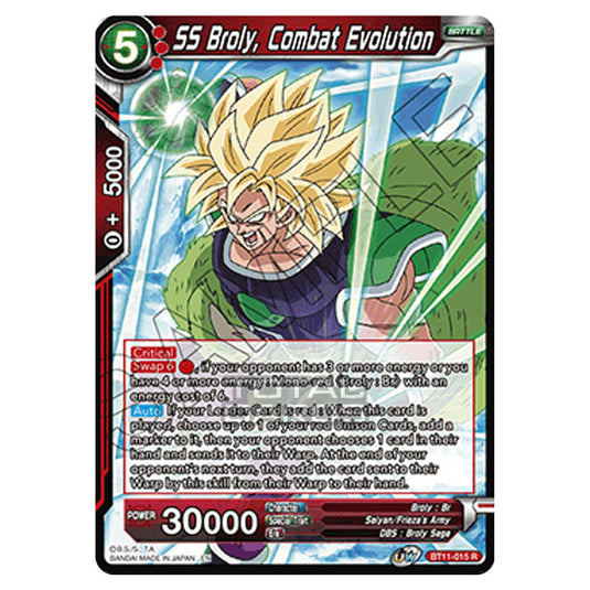 Dragon Ball Super - B11 - Vermilion Bloodline - SS Broly, Combat Evolution - BT11-015