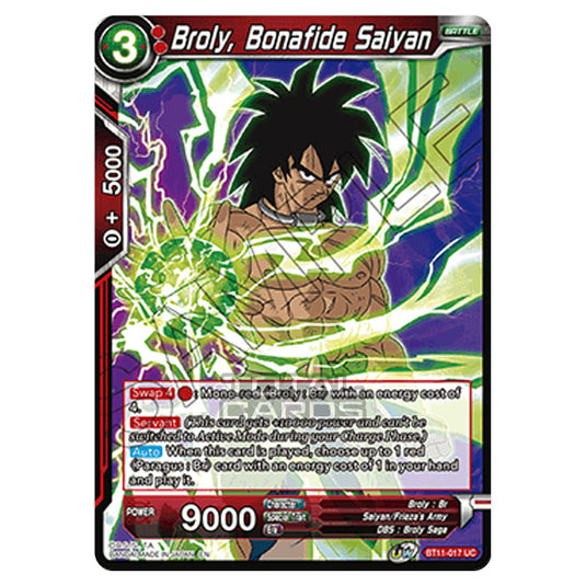 Dragon Ball Super - B11 - Vermilion Bloodline - Broly, Bonafide Saiyan - BT11-017