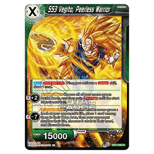 Dragon Ball Super - B11 - Vermilion Bloodline - SS3 Vegito, Peerless Warrior
 - BT11-063