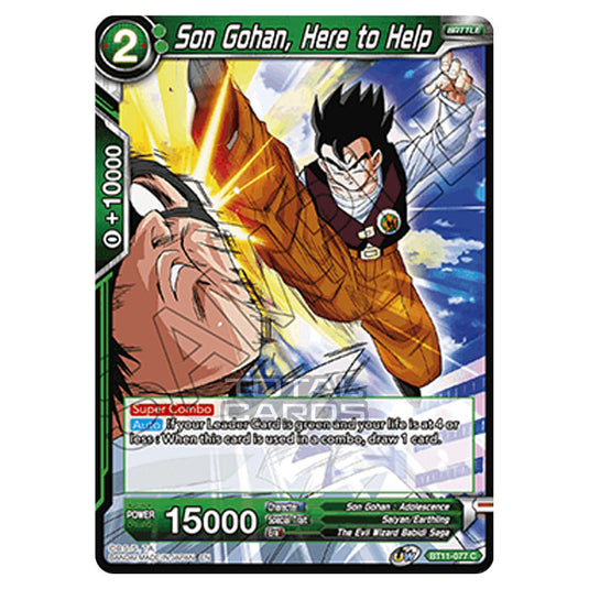 Dragon Ball Super - B11 - Vermilion Bloodline - Son Gohan, Here to Help - BT11-077