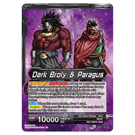 Dragon Ball Super - B11 - Vermilion Bloodline - Dark Broly & Paragus - BT11-122