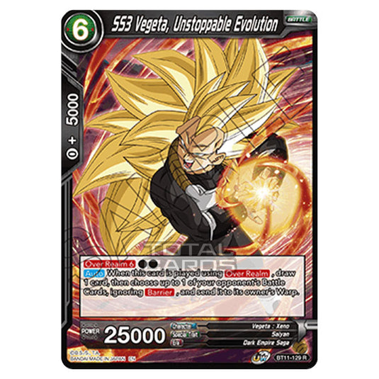 Dragon Ball Super - B11 - Vermilion Bloodline - SS3 Vegeta, Unstoppable Evolution - BT11-129