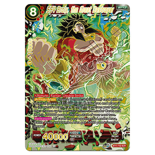 Dragon Ball Super - B11 - Vermilion Bloodline - SS4 Broly, the Great Destroyer - BT11-152