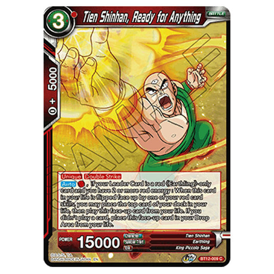 Dragon Ball Super - B12 - Vicious Rejuvenation - Tien Shinhan, Ready for Anything - BT12-009