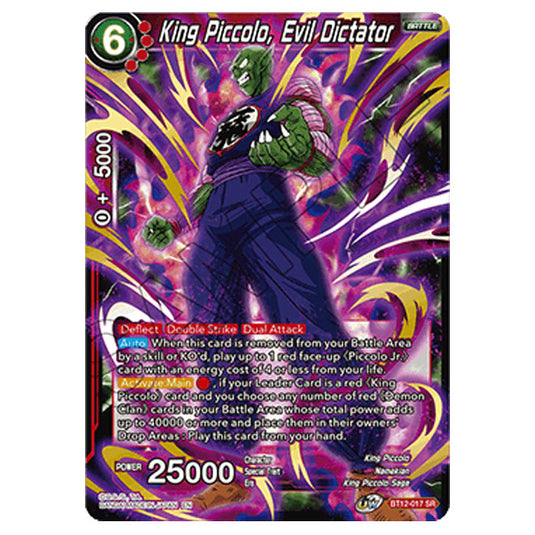 Dragon Ball Super - B12 - Vicious Rejuvenation - King Piccolo, Evil Dictator - BT12-017