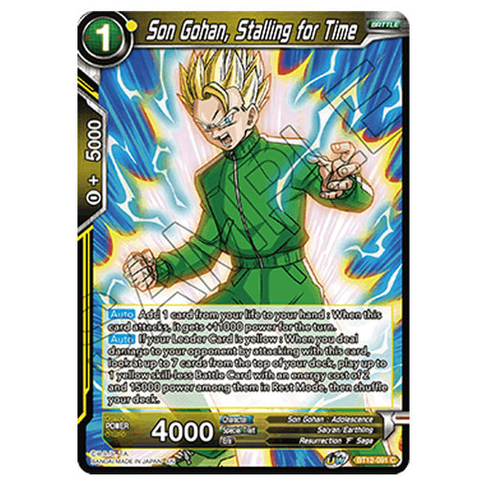 Dragon Ball Super - B12 - Vicious Rejuvenation - Son Gohan, Stalling for Time - BT12-091