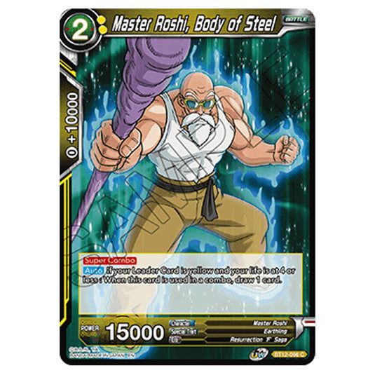 Dragon Ball Super - B12 - Vicious Rejuvenation - Master Roshi, Body of Steel - BT12-096