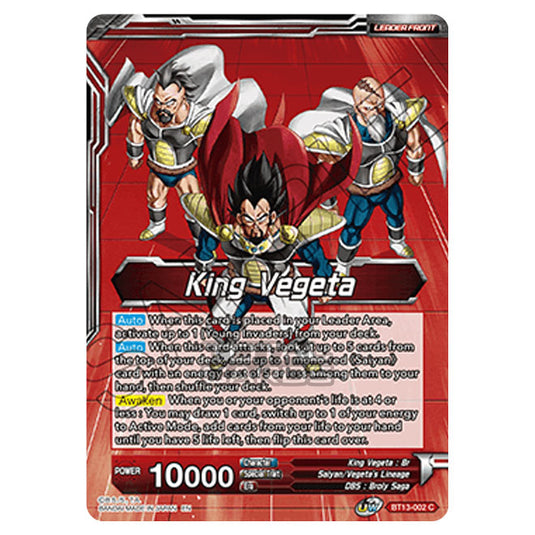 Dragon Ball Super - B13 - Supreme Rivalry - King Vegeta - BT13-002