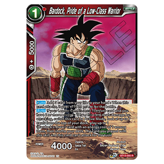 Dragon Ball Super - B13 - Supreme Rivalry - 	Bardock, Pride of a Low-Class Warrior - BT13-005