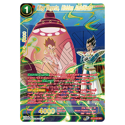 Dragon Ball Super - B13 - Supreme Rivalry - King Vegeta, Hidden Ambitions - BT13-020_SPR