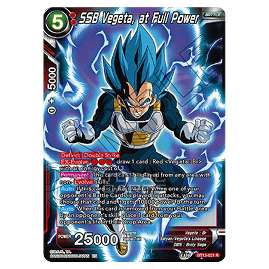 Dragon Ball Super - B13 - Supreme Rivalry - 	SSB Vegeta, at Full Power - BT13-021