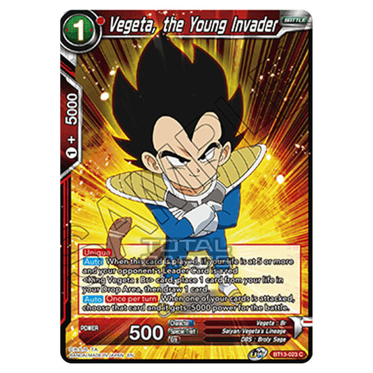 Dragon Ball Super - B13 - Supreme Rivalry - Vegeta, the Young Invader - BT13-023