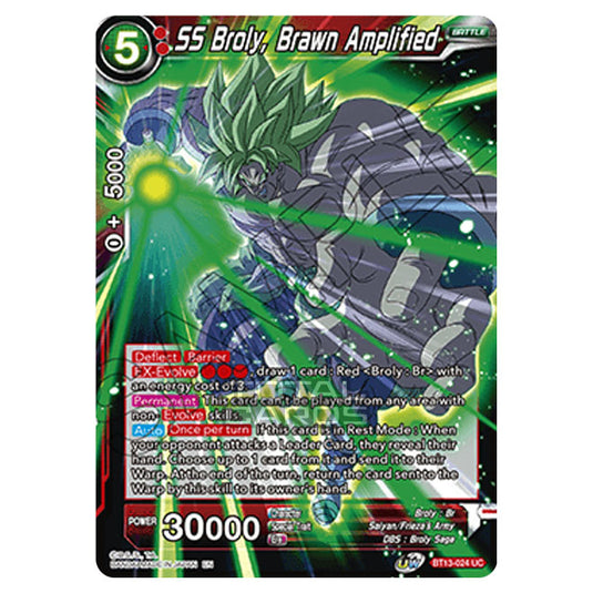 Dragon Ball Super - B13 - Supreme Rivalry - SS Broly, Brawn Amplified - BT13-024