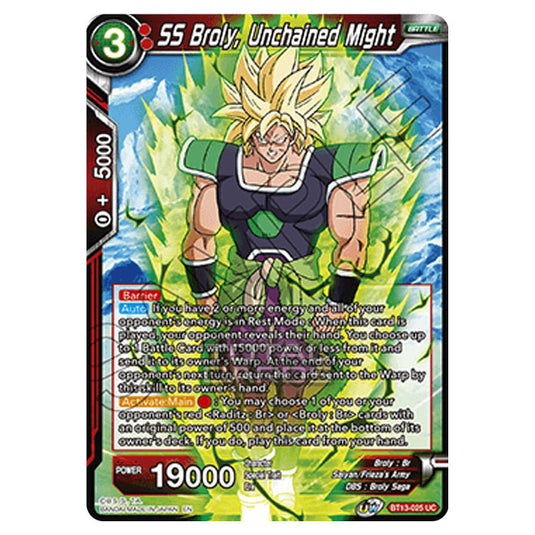 Dragon Ball Super - B13 - Supreme Rivalry - SS Broly, Unchained Might - BT13-025