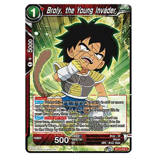 Dragon Ball Super - B13 - Supreme Rivalry - Broly, the Young Invader - BT13-026