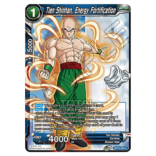 Dragon Ball Super - B13 - Supreme Rivalry - 	Tien Shinhan, Energy Fortification - BT13-045