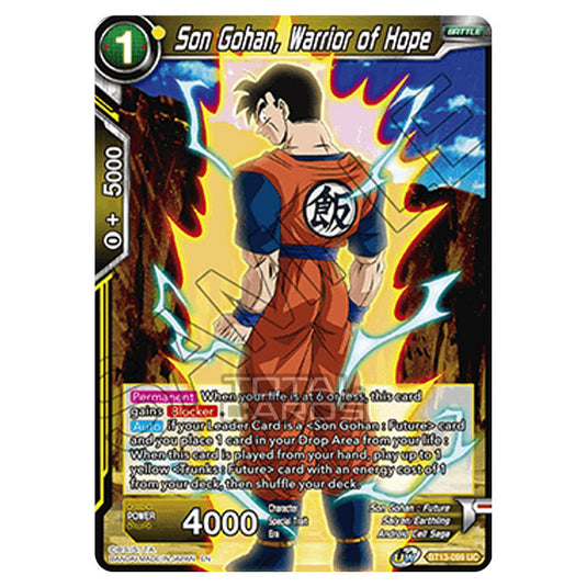 Dragon Ball Super - B13 - Supreme Rivalry - Son Gohan, Warrior of Hope - BT13-099