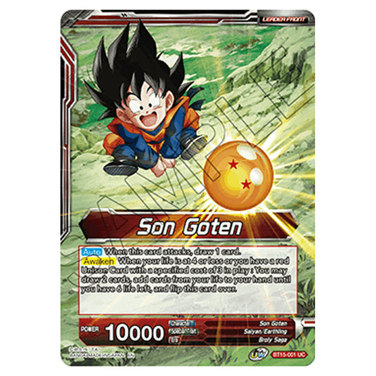 Dragon Ball Super - B15 - Saiyan Showdown - Son Goten - BT15-001