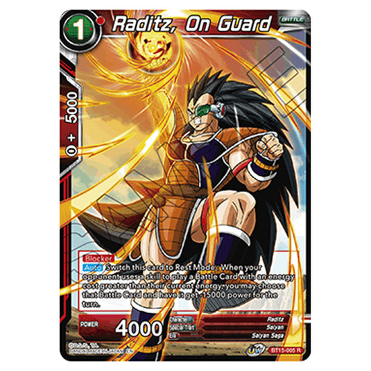 Dragon Ball Super - B15 - Saiyan Showdown - Raditz, On Guard - BT15-005