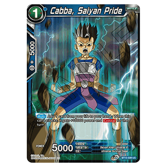 Dragon Ball Super - B15 - Saiyan Showdown - Cabba, Saiyan Pride - BT15-039