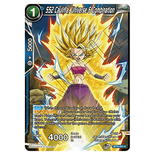 Dragon Ball Super - B15 - Saiyan Showdown - Caulifla, Universe 6 Combi Dragon Ball Super - B15 - Saiyan Showdown - Caulifla, Universe 6 Combi