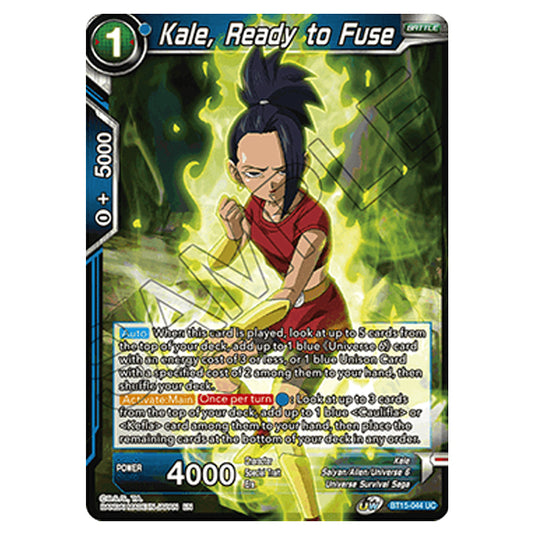 Dragon Ball Super - B15 - Saiyan Showdown - Kale, Ready to Fuse - BT15-044