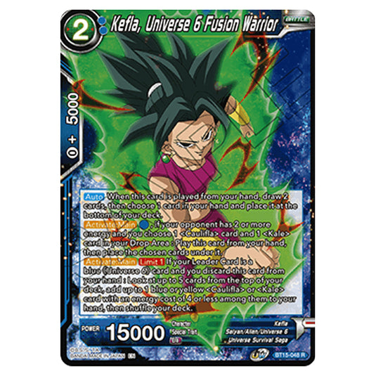 Dragon Ball Super - B15 - Saiyan Showdown - Kefla, Universe 6 Fusion Warrior - BT15-048