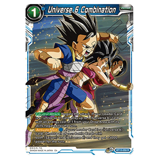 dragon ball super card game bt15 Dragon Ball Super - B15 - Saiyan Showdown - Universe 6 Combination