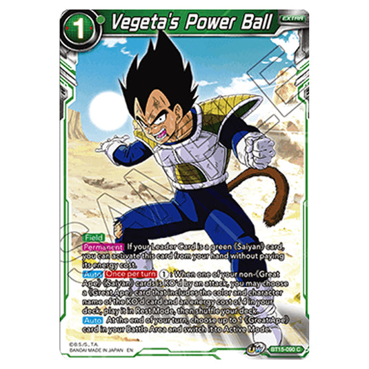 Dragon Ball Super - B15 - Saiyan Showdown - Vegeta's Power Ball - BT15-090