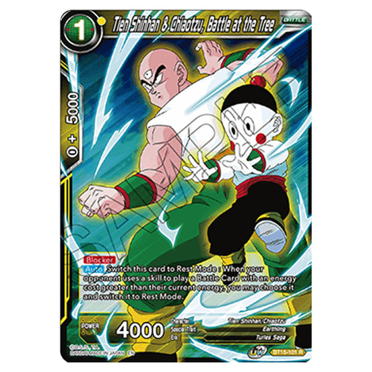 Dragon Ball Super - B15 - Saiyan Showdown - Tien Shinhan & Chiaotzu, Battle at the Tree - BT15-101