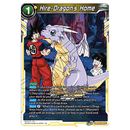 Dragon Ball Super - B15 - Saiyan Showdown - Hire-Dragon's Home - BT15-116