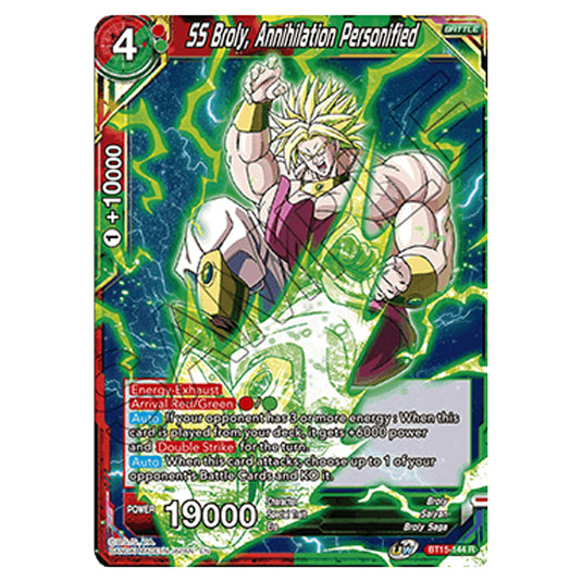 Dragon Ball Super - B15 - Saiyan Showdown - Broly, Annihilation Personified - BT15-144