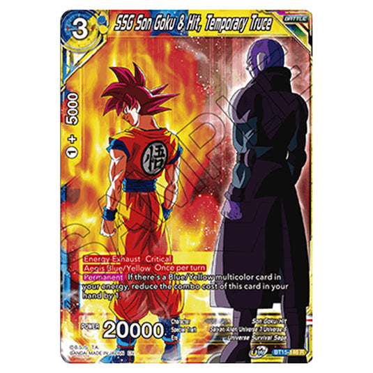 Dragon Ball Super - B15 - Saiyan Showdown - Son Goku & Hit, Temporary Dragon Ball Super - B15 - Saiyan Showdown - Son Goku & Hit, Temporary